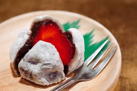 Ichigo Daifuku japanisches Erdbeerdessert