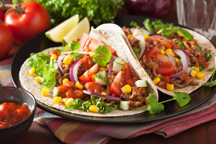 Tacos Mexikanische Tacos mit Rindfleisch