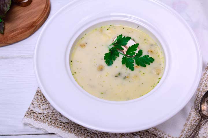 Rahmsuppe mit Pilzen