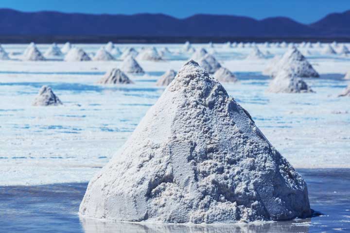 Salzgewinnung an der Küste Boliviens
